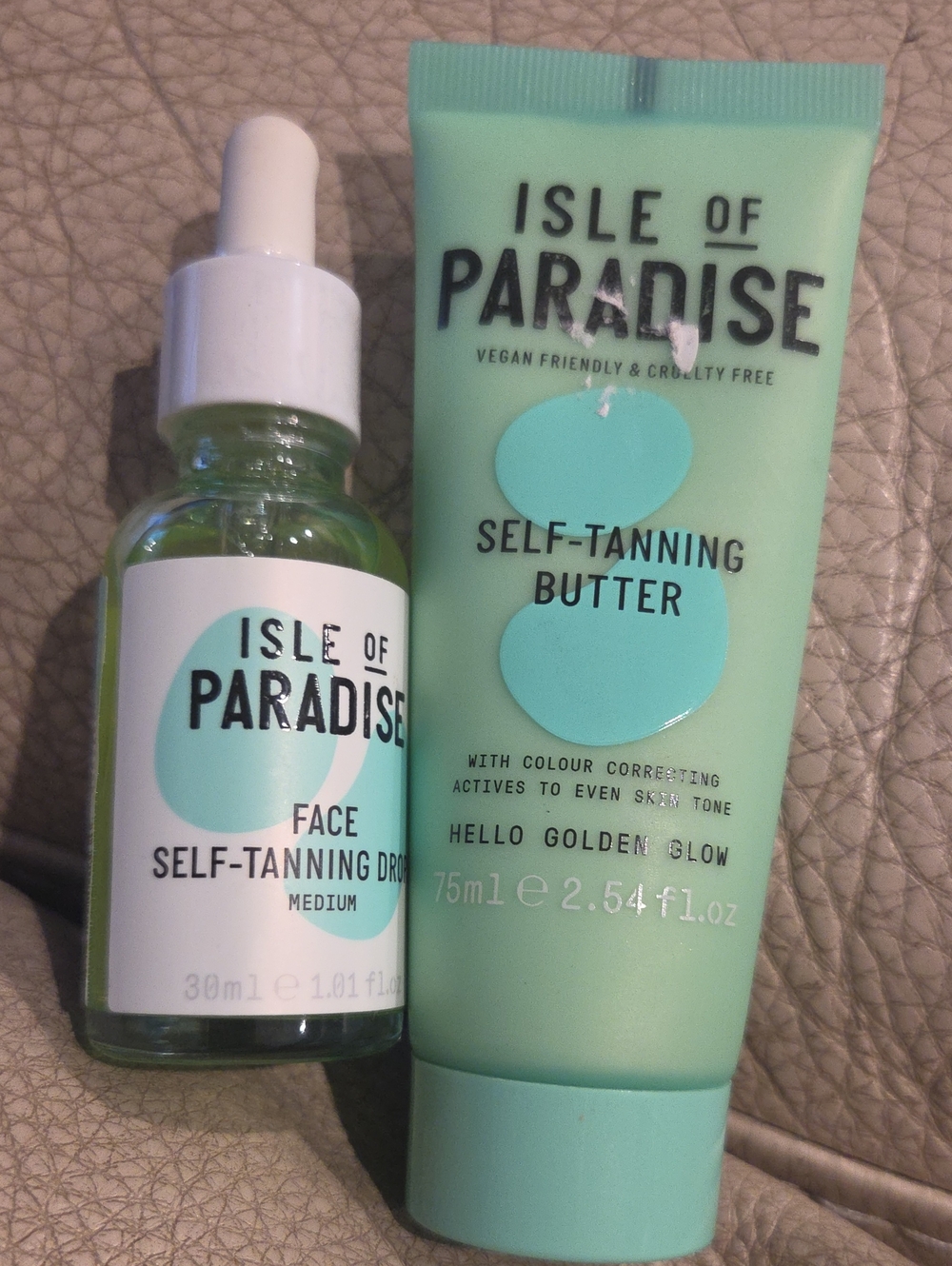 Isle of Paradise Mint Green Self-Tanning Butter & Face Drops Duo